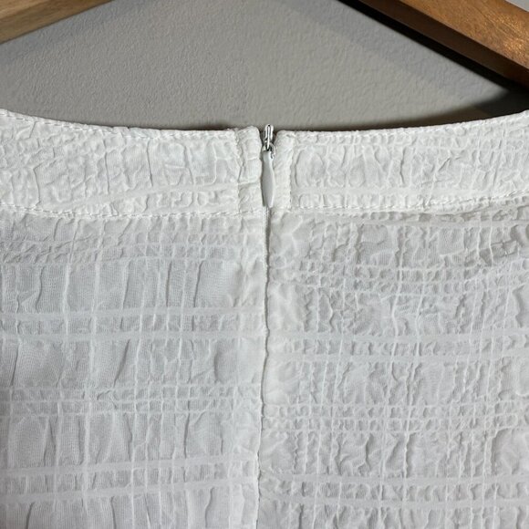 Petal + Pup Quinnie Balloon Sleeve Mini Dress Women's Large White Party Bridal - Picture 12 of 14